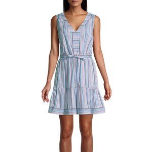 Vineyard Vines Striped Seersucker Dress Ocean Breeze Stripe NWT Medium